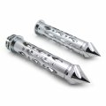 Smt- Chrome Cnc Billet 7 8 22mm Spike Car Ends Hand Grips Compatible With Suzuki Gsxr Hayabusa Fzr Yzf 600 R1 R6 B01g80o5ow