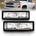 Amerilite Pack Signal Lights Black Bezel Frame For 88-02 Chevy Gmc Pickup Blazer Tahoe Yukon Passenger And Driver Side