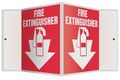 Fire Extinguisher 3d Projection Sign 6 In X 5 High Impact Plastic White On Red Wall Mount Psp113 