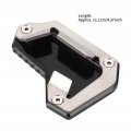 Qiilu For Triumph 1200 Accessories Motorcycle Kickstand Extension Pad Side Stand Enlarger Fit Explorer 2016-2017