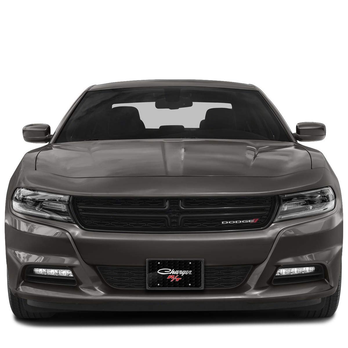 Dodge Charger R T Classic 3d Logo On Pattern Black Aluminum License Plate Official Licensed