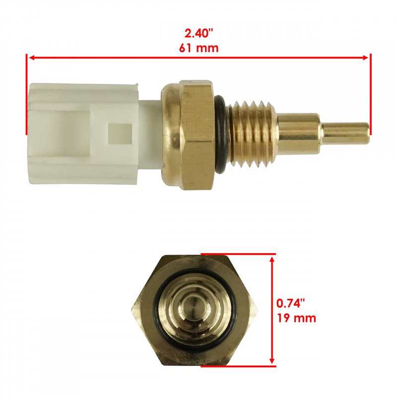 Caltric Water Coolant Temperature Sensor Length-61mm Width-19mm For Yamaha C3 Xf50 2007 2008 2009-2011