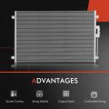 A-premium Engine Coolant Radiator A C Condenser Cooling Kit Compatible With Dodge Caravan 2001-2004 Chrysler Voyager 2001-2003