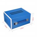 Uxcell 270 140 210mm 10 63 5 51 8 27inch Metal Blue Project Junction Box Enclosure Case With Handle