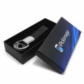 Ipick Image Compatible With Jeep Compass Black Real Leather Strap Chrome Round Hook Metal Key Chain