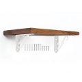 2 Pcs Decorative Shelf Brackets 5 X 3 Heavy Duty Floating Wall Mounted Metal L For Bookshelves Shelves Support White 