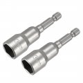 Uxcell 2 Pcs 1 4 Quick-change Hex Shank 13mm Magnetic Nut Setter Driver Drill Bit 65mm Length Metric
