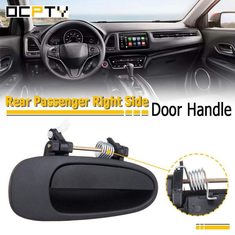 Door Handle Exterior Rear Passeneger Right Side Replacement Fit 1993-1997 For Geo Prizm Corolla Outside Black