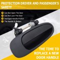 Door Handle Exterior Rear Passeneger Right Side Replacement Fit 1993-1997 For Geo Prizm Corolla Outside Black
