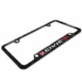 Ipick Image For Honda Red Logo Civic Si Real Black Forged Composite Carbon Fiber 50 States License Plate Frame