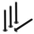 15 Pcs M6 1x60mm Flanged Button Head Socket Cap Screws 304 Stainless Steel Black Oxide Machine Bolts Fully Threaded Fasteners 