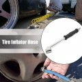 Uxcell Metal Car Vehicle Air Tyre Tire Double Head Valve Rubber Handle Inflator Hose