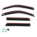 In-channel Ventvisor Window Deflectors And Sun Visors 4 Pcs Fit Nissan Frontier Crew Cab Only 2022 2023 2024 2025 Interior 
