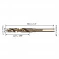Uxcell Reduced Shank Twist Drill Bits 13mm High Speed Steel 6542 With 10mm For Stainless Alloy Metal Plastic Wood