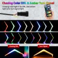 Rzr Led Turn Signal Light Amber Dream Chasing Color Drl Front Fang Assembly Compatible With Polaris Xp 1000 Xp Turbo S 2pc Pack