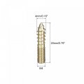 Uxcell M4x20mm Hanger Bolts 12pcs Double Ended Thread Dowel Screws For Wood Furniture