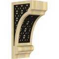 Ekena Millwork Corw03x04x08ditlblrw Diane Recessed W Ironcraft Trellis Inlay Wood Corbels 3 1 W X 4 D 8 H Rubberwood 