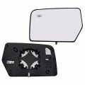 Driver Left Side Mirror Glass Assembly With Plastic Back Plate Heated Compatible 2007-2011 Ford Expedition 2007-2012 Lincoln