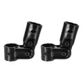 2 Pcs Pivot Tee Pipe Fittings Connector 1-1 8 Adjustable 2-way Metal Connectors Corner End Rails Clamp With Screws For Diy 