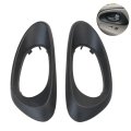 1 Pair Black Front Inside Door Handle Textured Trim Bezel For 2002-2008 Chevrolet Trailblazer Lt Sport Utility 4-door 4 2l