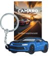 Dubbs Hardware Camaro Accessories For Chevy Keychain Color Matched Colors Ss Rs Chain Key Fob Detailed Enamel Camaro Rapid Blue 
