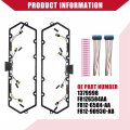 Hihaha Valve Cover Gaskets W Fuel Injector Glow Plug Harness Pigtail Kit For Ford E-350 Club Wagon 2003 Metal 2 Set Black