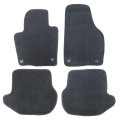 Floor Mats Carpet For Volkswagen Golf R 2015 2019 4 Piece Set Black Velour And Plastic Front Rear Interior Direct Replacement 