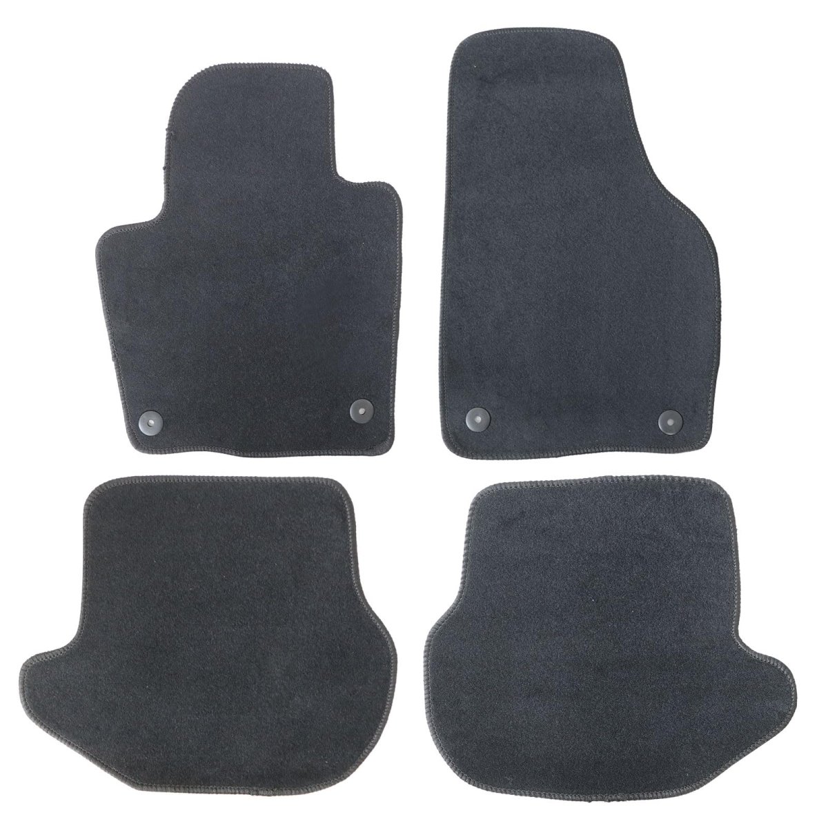 Floor Mats Carpet For Volkswagen Golf R 2015 2019 4 Piece Set Black Velour And Plastic Front Rear Interior Direct Replacement