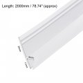 Uxcell Frameless Glass Shower Door Sweep Bottom Side Seal Strip H-type With 20mm Drip Rail 6mm X 2000mm Length