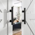 Smartstandard 2 Pack Barn Door Handles Set 12 Large Rustic Two-side Design Pull And Flush Sliding Handle For Gates Garages 