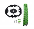 Fits Honda Trx250r 250r 520-96 Green O Ring Chain Sprocket Black 14 36