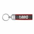 Ipick Image Made For Ford F-250 Real Carbon Fiber Strap With Red Leather Stitching Edge Key Chain