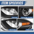 Auto Dynasty Ch2502240 Facotry Style Projector Headlights Assembly Compatible With Dodge Dart 2013-2016 Driver Left Side Black
