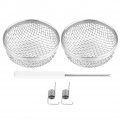 Stainless Steel Furnace Screen 2pcs Silver Vent Bug Cover For Camper Trailer Rv With Spring Fasteners 