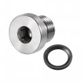 Uxcell Stainless Steel Inner Hex Head M14x1 5 Pipe Fitting Plug With Seal Ring For Terminate Ends