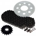 Caltric Black O-ring Drive Chain Sprockets Kit Compatible With Honda Cb750c Custom 1980 1981 1982