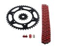 2004 2005 2006 2007 2008 Fits Kawasaki Kx125 Red Chain And Sprocket Black 13 47 114l 