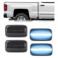 Hecasa 4pcs Led Fender Side Marker Lights For 2015-2023 Chevy Chevrolet Silverado Gmc Sierra 2500hd 3500hd Dual Rear Wheel Bed 