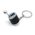 Car Shifter Gear Keychain 6 Speed Keyring Gadgets Shift Lever Manual Transmission Gearbox Pendant Accessories Black 