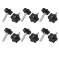 25mm Star Head Dia Replacement 6mmx25mm Clamping Screw Knob Grip 12pcs 