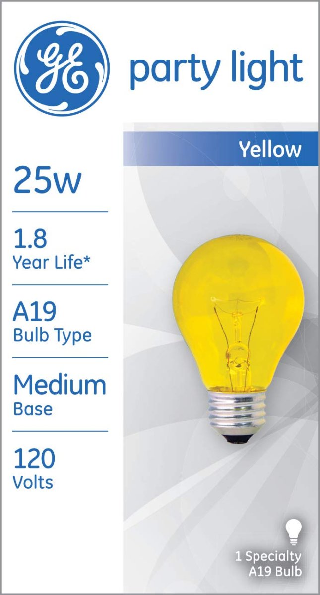Ge 49728 25-watt Yellow Light Bulb