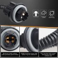 Hercoo Led License Plate Light Rear Lights Lamp Socket Wire Harness Compatible With Chevy Silverado 1500 2500 3500 Suburban