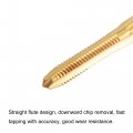 Uxcell Thread Tap Metric M2 X 0 4 Titanium Coated Cobalt Hss High Speed Steel 3 Straight Flutes Machine Mini Micro Screw