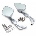 Httmt Mt025 Ttt003- Alloy Rear View Side Mirror Flame Stem Shape Compatible With H-d Softail Fat Boy