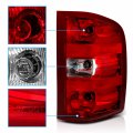 Amerilite For 2007-2014 Chevy Silverado 1500 2500 3500 Pickup Clear Red Oe Replacement Tail Light Brake Lamp Pair W Bulb And