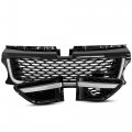 Hecasa Front Grille Air Side Vents For 2010-2013 Land Rover Range Sport L320 Black And Silver Grill Assembly Replacement