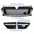 Hecasa Front Grille Air Side Vents For 2010-2013 Land Rover Range Sport L320 Black And Silver Grill Assembly Replacement