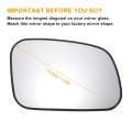 Car Rearview Right Passenger Side Mirror Glass Replacement W Backing Plate Heated White For Land Rover Discovery 2 1998-2004