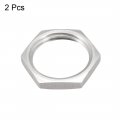 Uxcell Pipe Fitting Hex Locknut Sus304 Stainless Steel G1 2 Inch Female Threaded Pcs