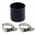 Squirrelly 2 25 Inch Black Straight Silicone Coupler 3 Layers Of Polyester Reinforcement Suitable High Level Pipe Intake Turbo 